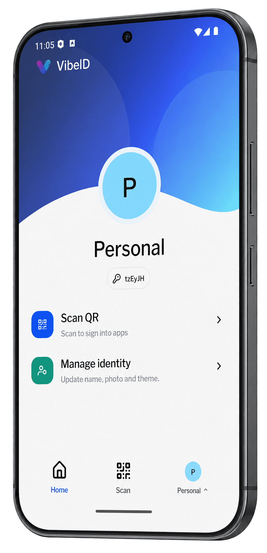 VibeID app shown on a phone